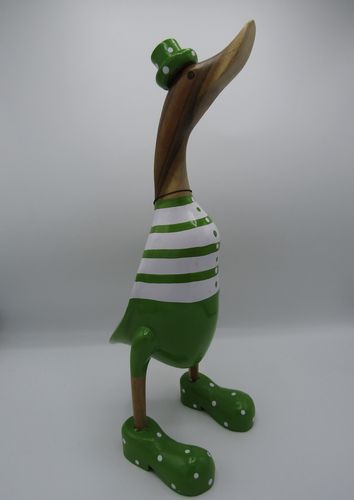 Ente geringelt grün/weiß ca.40 cm