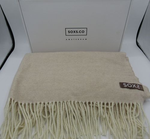 SOXS Schal aus 100% Merinowolle off white 3461